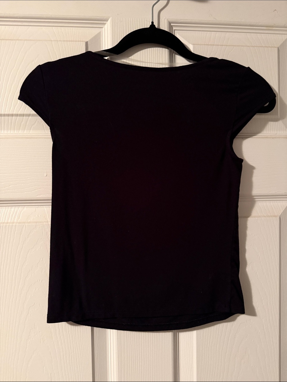 Wild Fable Short Sleeve Square Neck Fitted T-Shirt Black Small - Picture 2 of 3